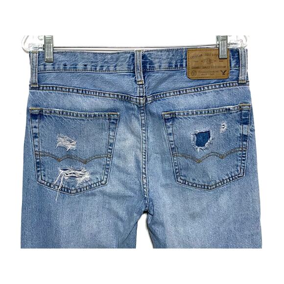 American Eagle Made to Last Slim Fit Jeans Mens 31x31 Distressed Thrashed Grunge - Picture 3 of 11